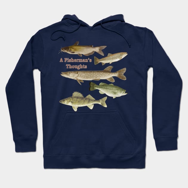 Fisherman's gifts, fishing, wildlife, fish, design Hoodie by sandyo2ly